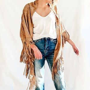 Laser Cut Suede Shaw